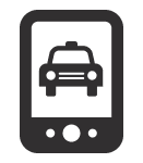 Icoon taxi bellen